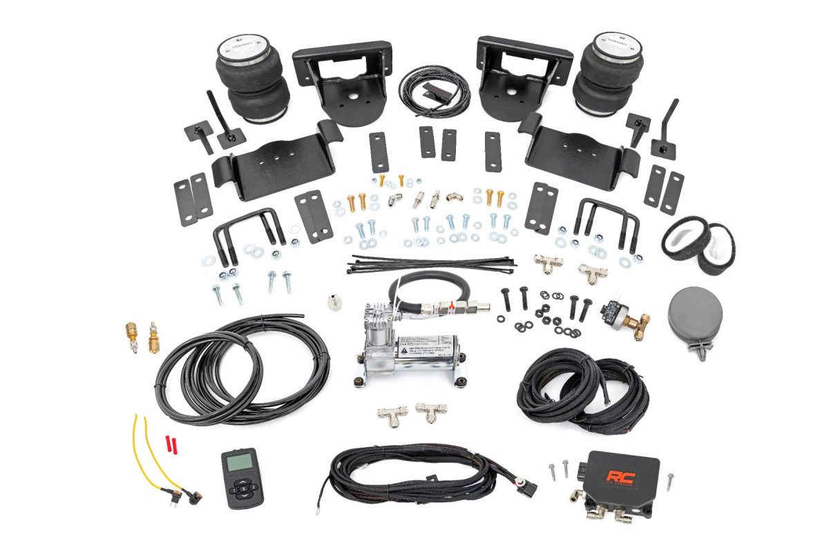 Ford F-150 Air Spring Kit - Rear - Rough Country - w/compressor | Wireless Controller | 0-6